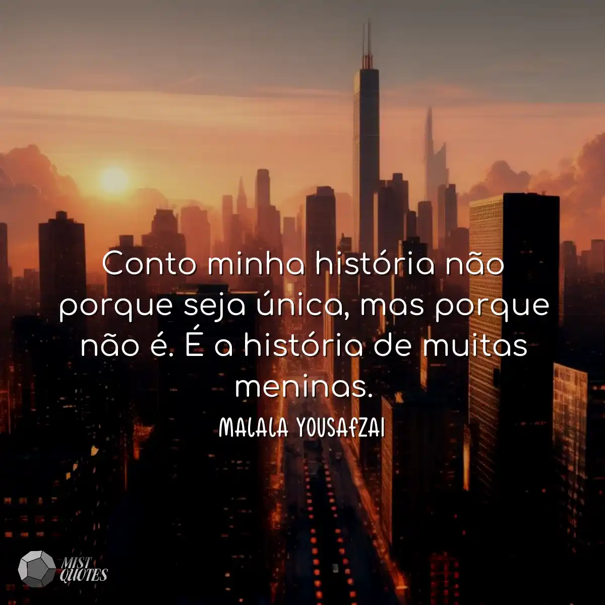Conto minha história não porque seja única, mas po