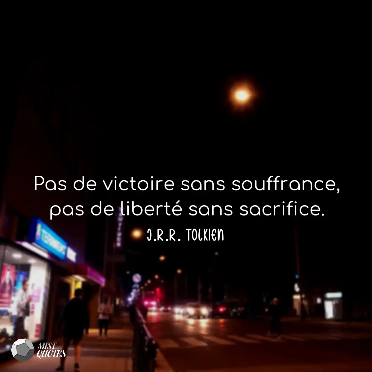 Pas de victoire sans souffrance, pas de 