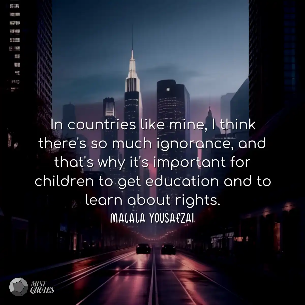 In countries like mine, I think there's so much ig
