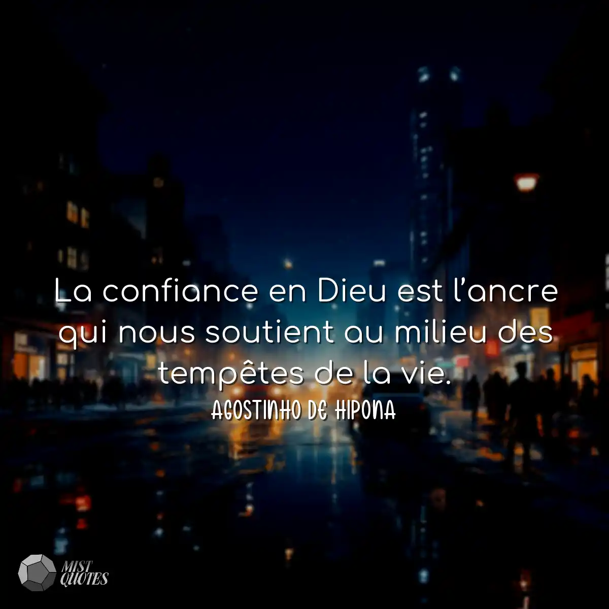 La confiance en Dieu est l’ancre qui n