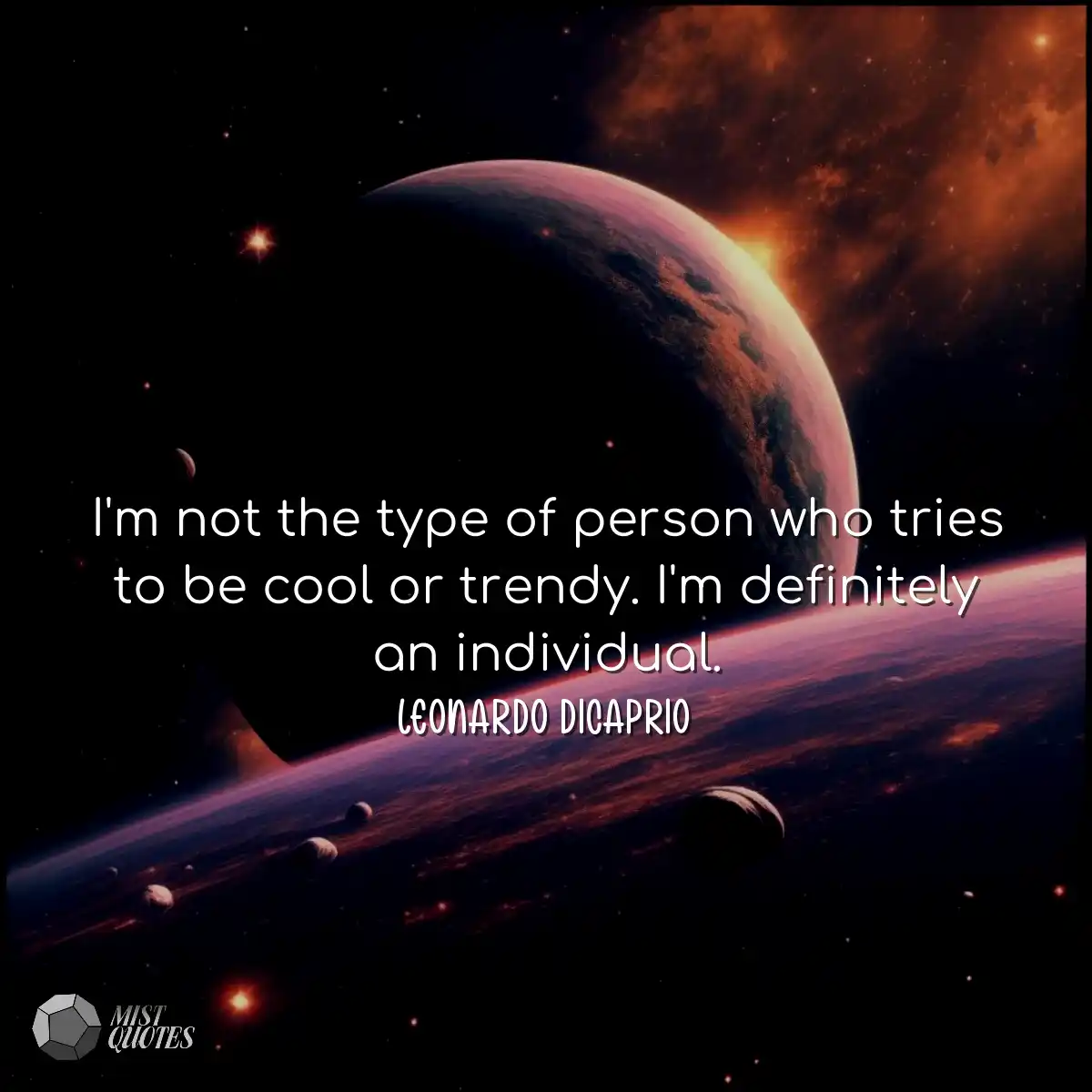 I'm not the type of person who tries to 