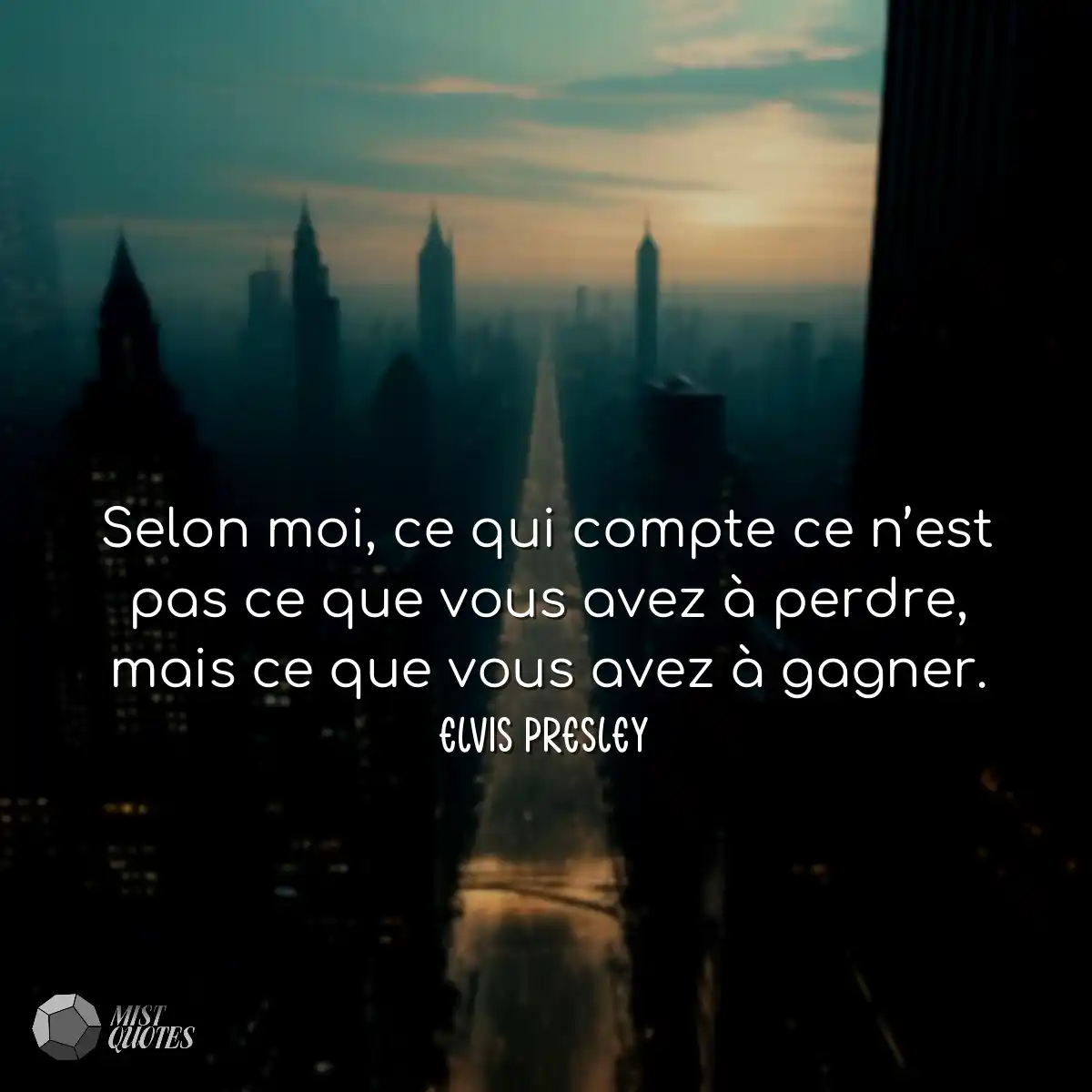 Selon moi, ce qui compte ce n’est pas ce que vous 