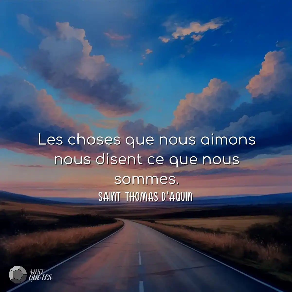 Les choses que nous aimons nous disent ce que nous