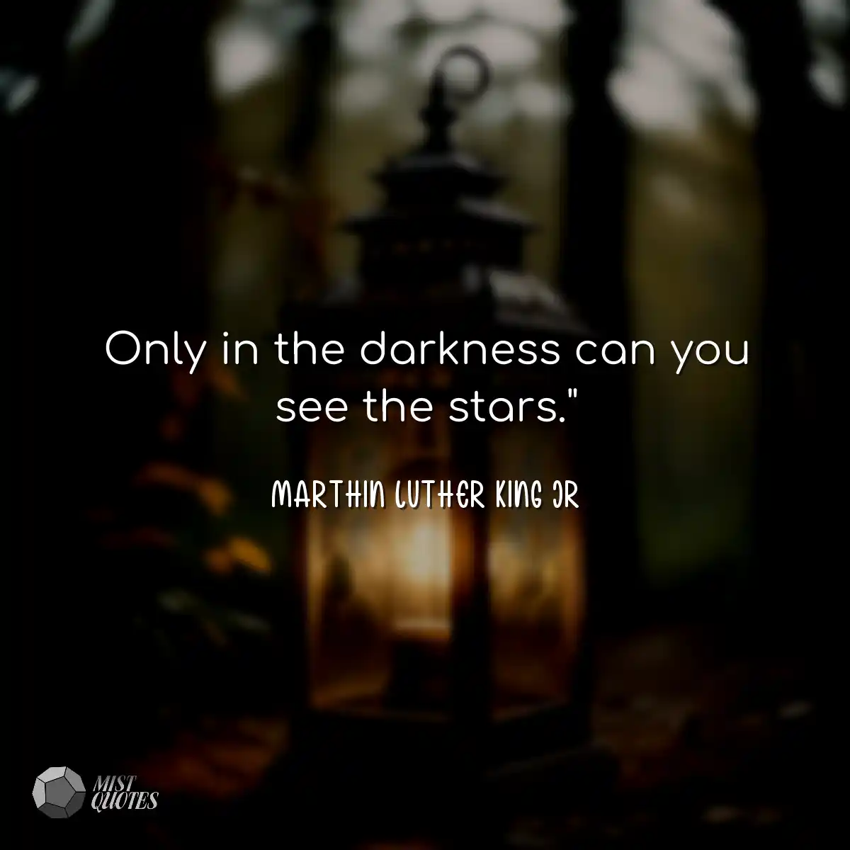 Only in the darkness can you see the sta