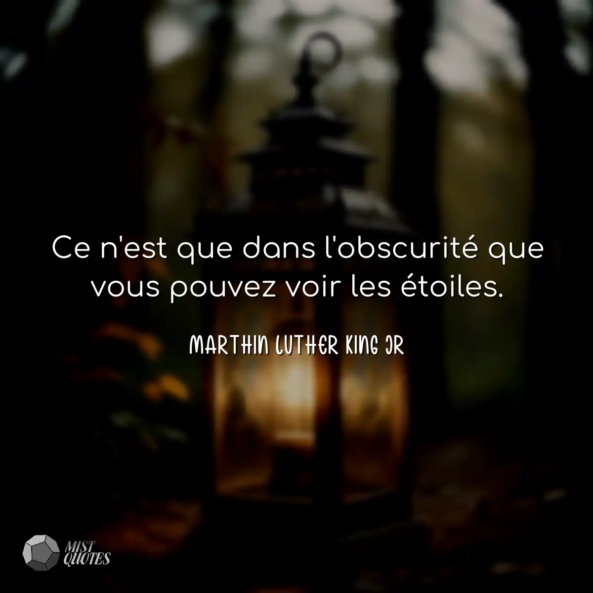 Ce n'est que dans l'obscurité que vous 