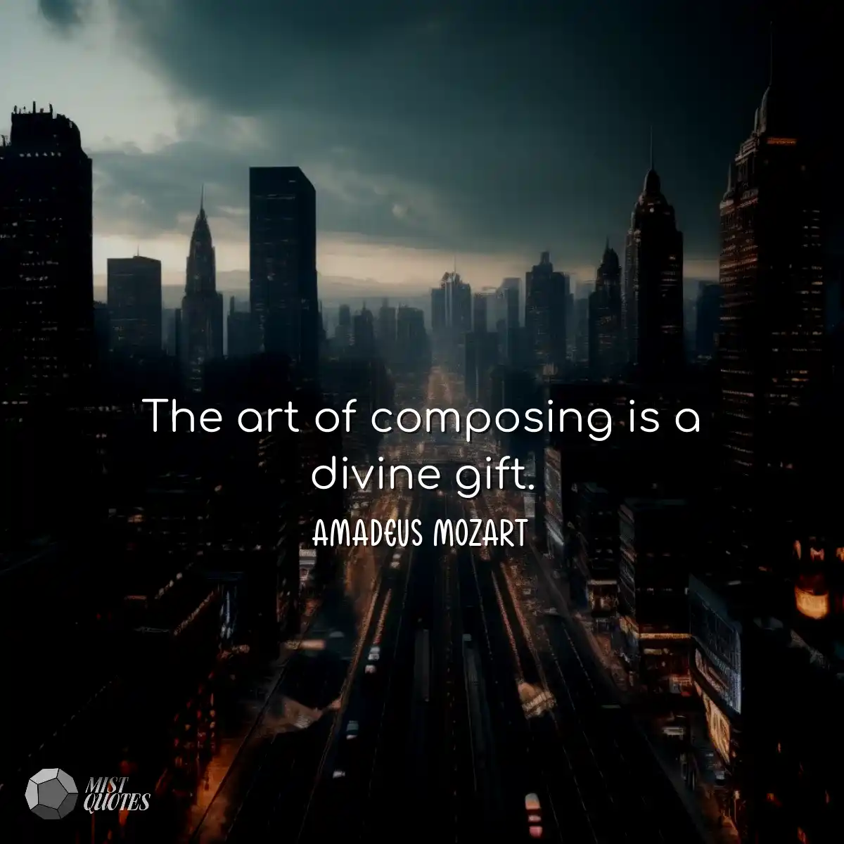 The art of composing is a divine gift.