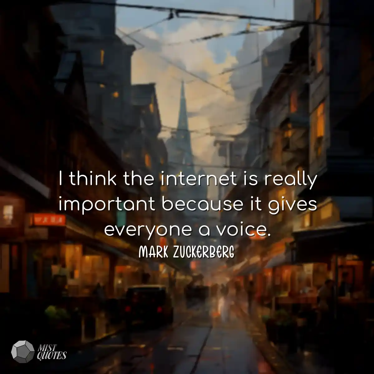 I think the internet is really important