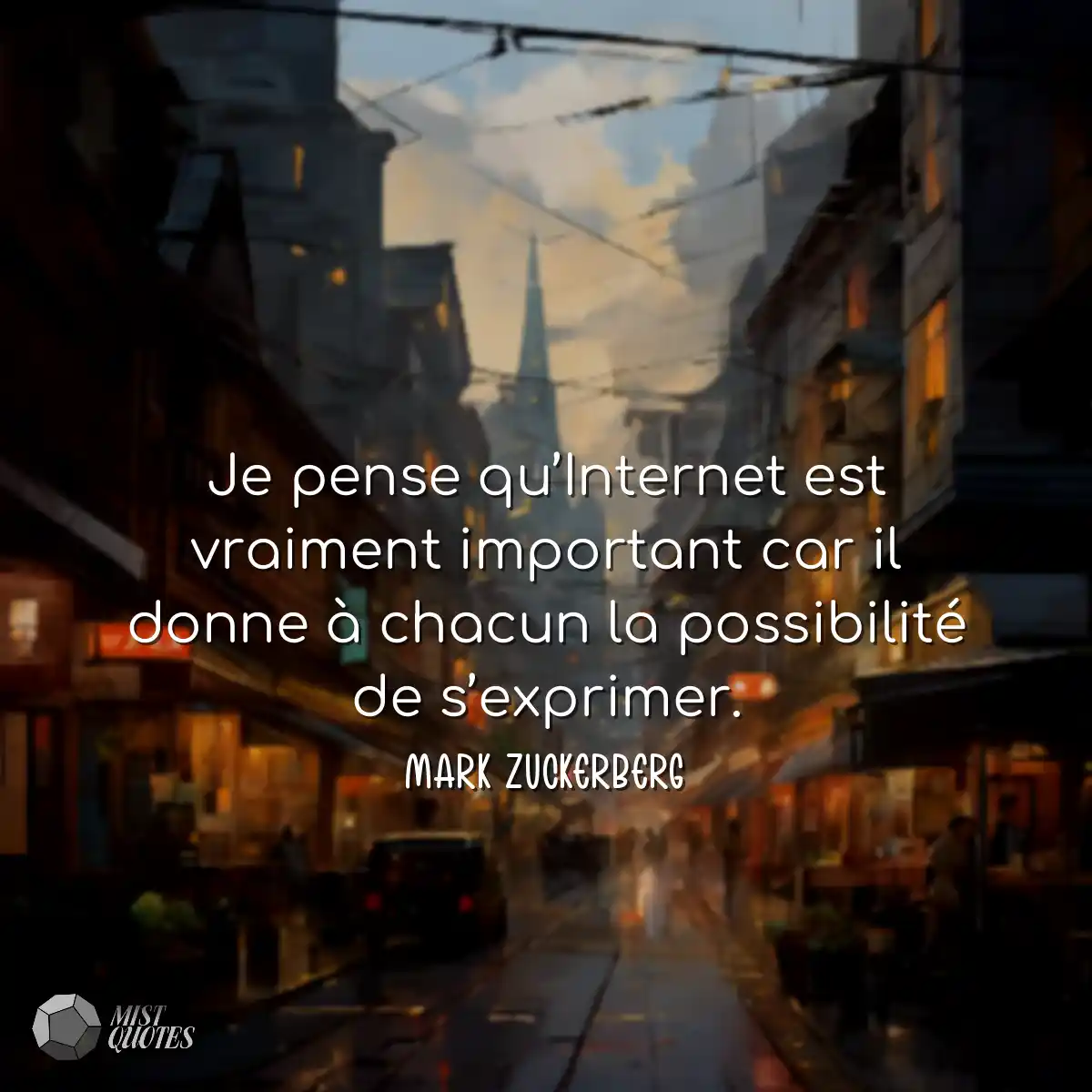 Je pense qu’Internet est vraiment important car il