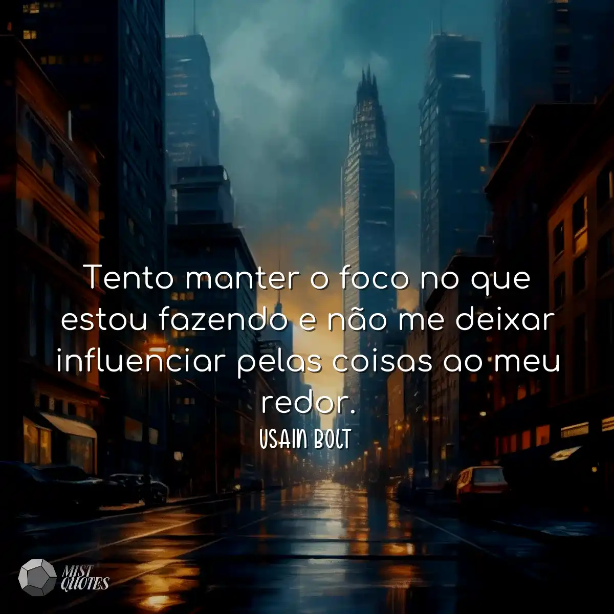 Tento manter o foco no que estou fazendo e não me 