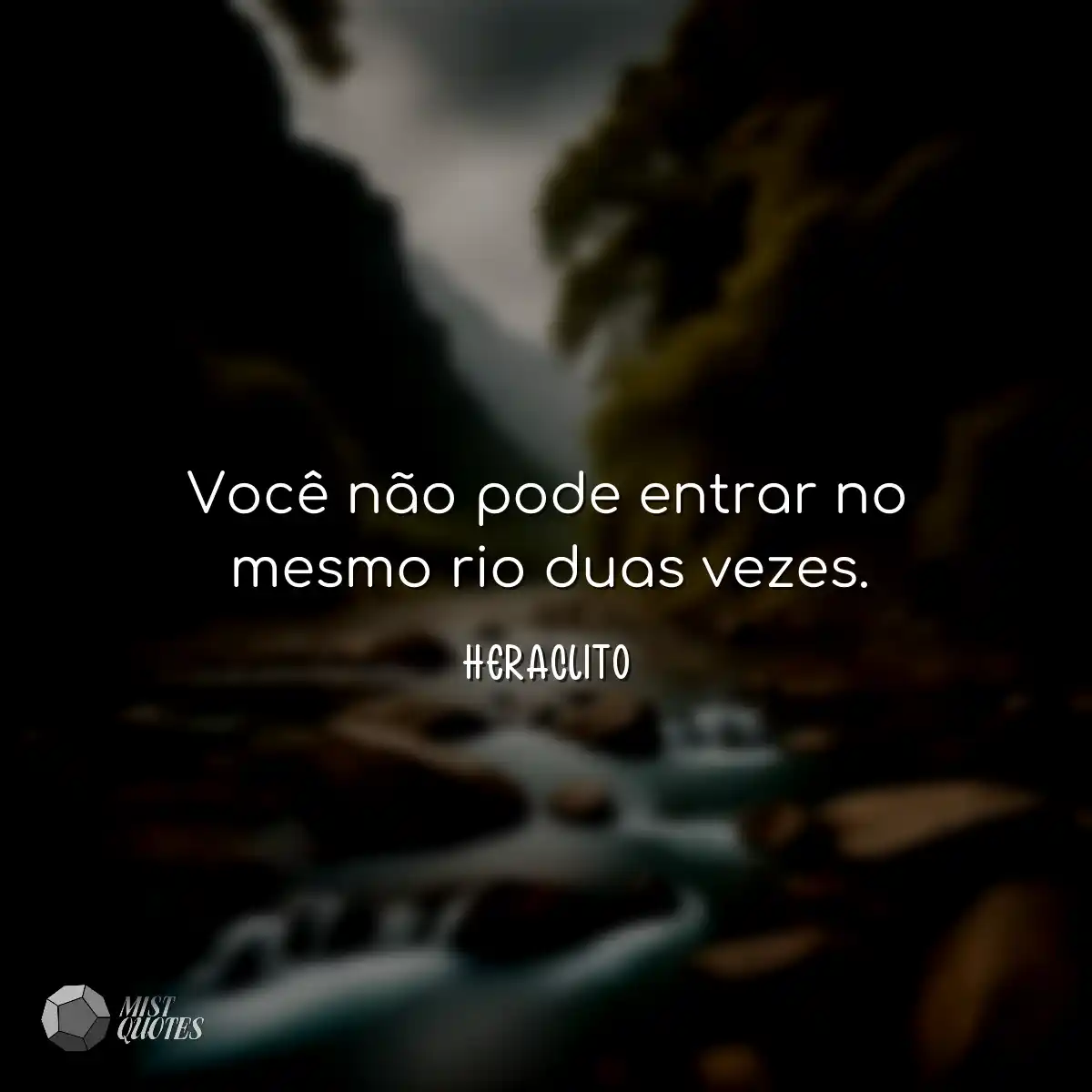 Você não pode entrar no mesmo rio duas