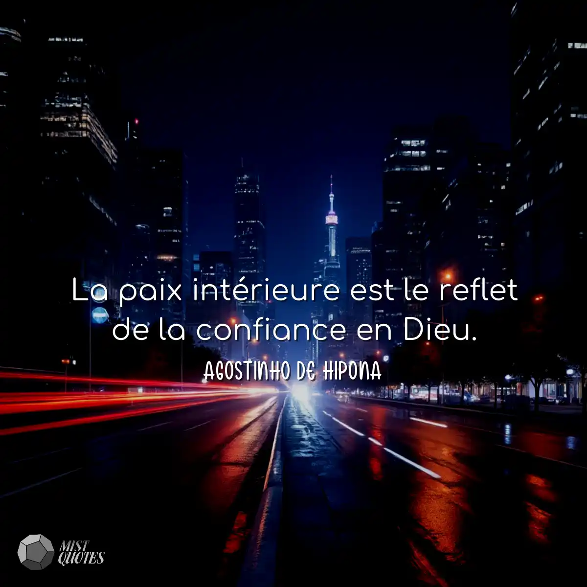 La paix intérieure est le reflet de la 