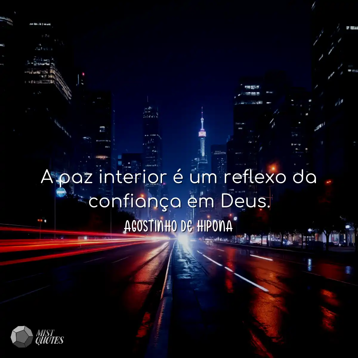 A paz interior é um reflexo da confian