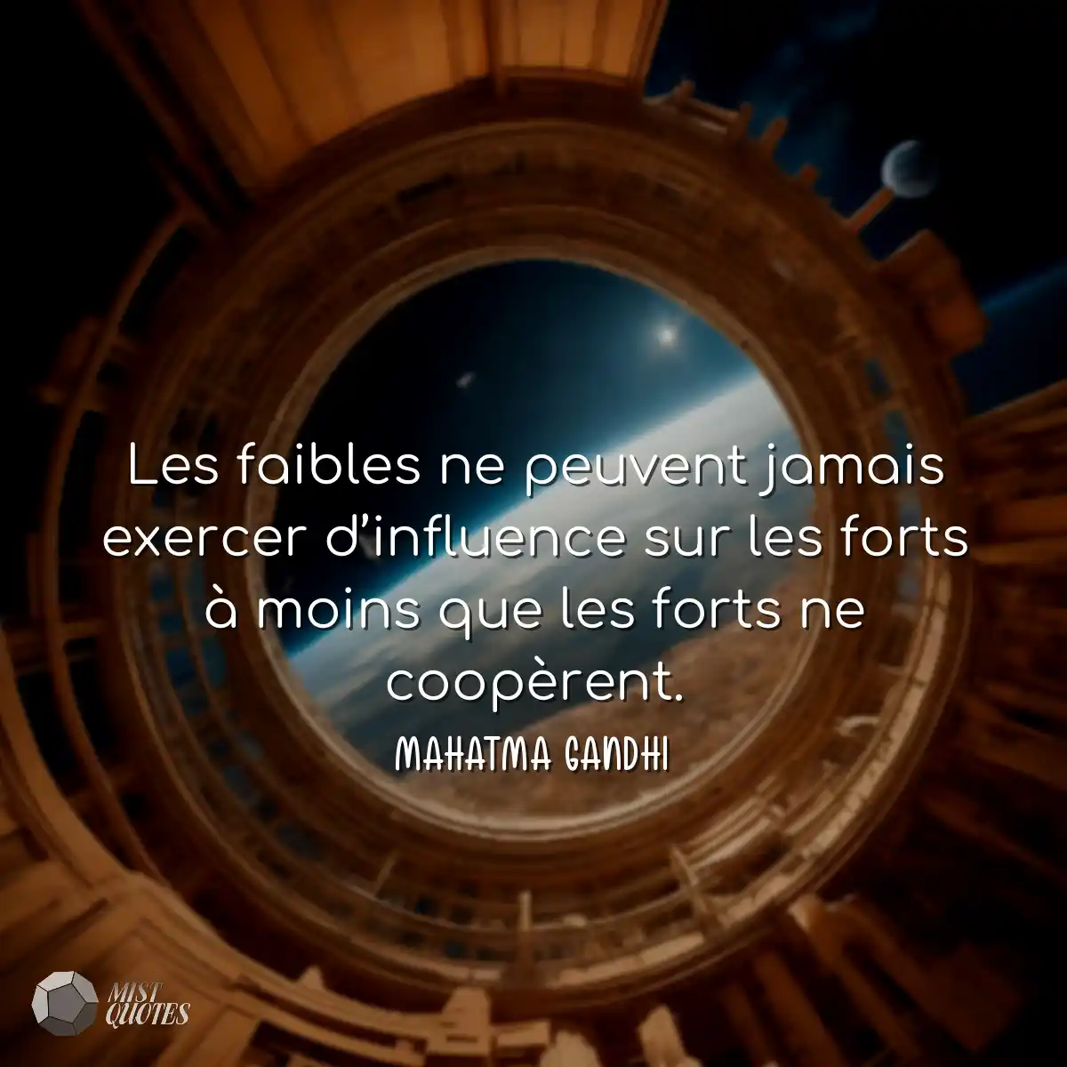 Les faibles ne peuvent jamais exercer d’influence 
