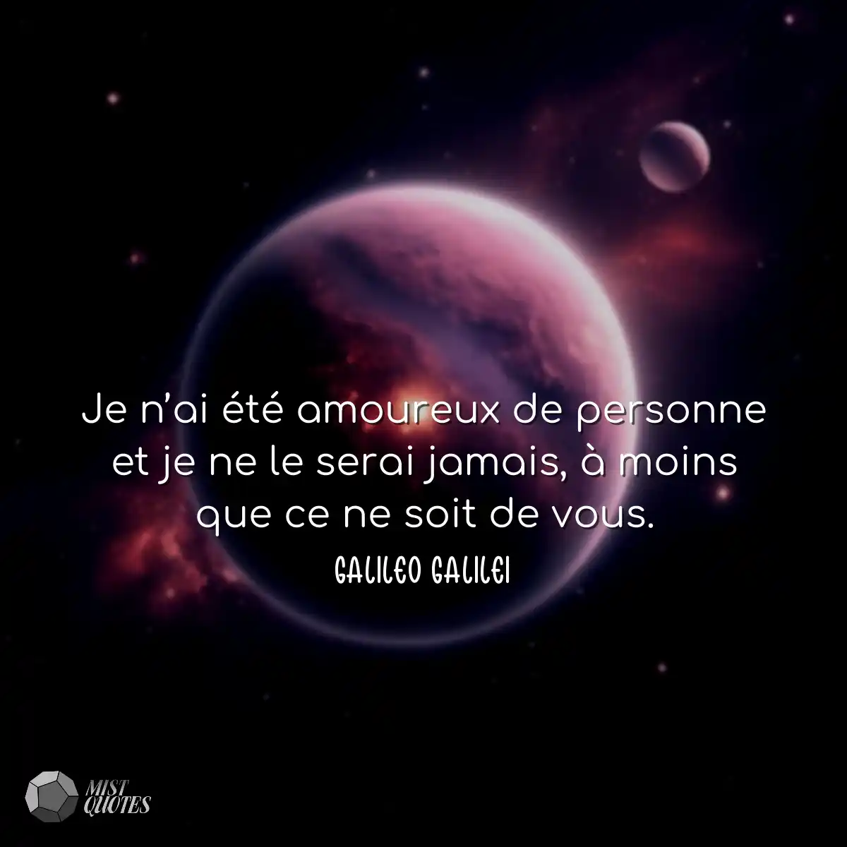 Je n’ai été amoureux de personne et 