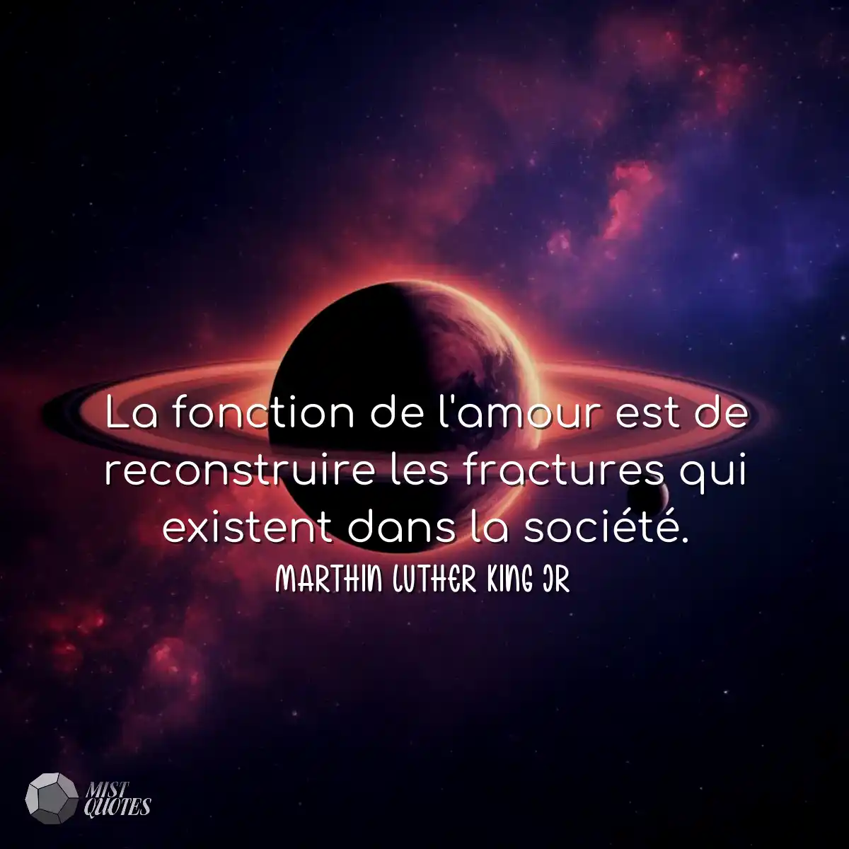 La fonction de l'amour est de reconstrui