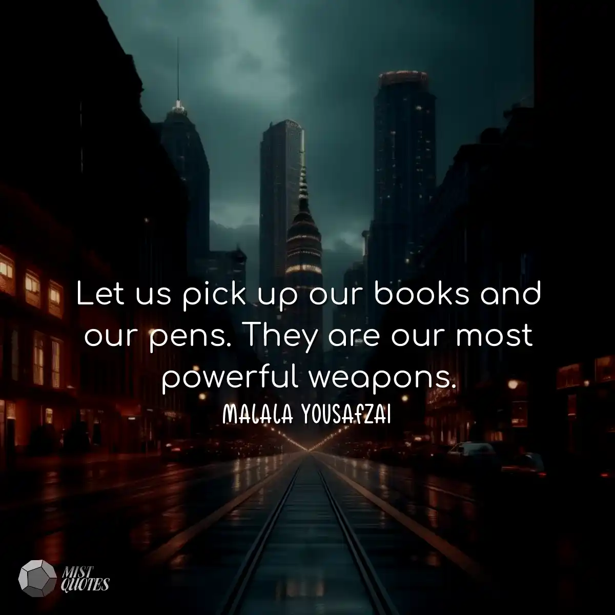 Let us pick up our books and our pens. They are ou
