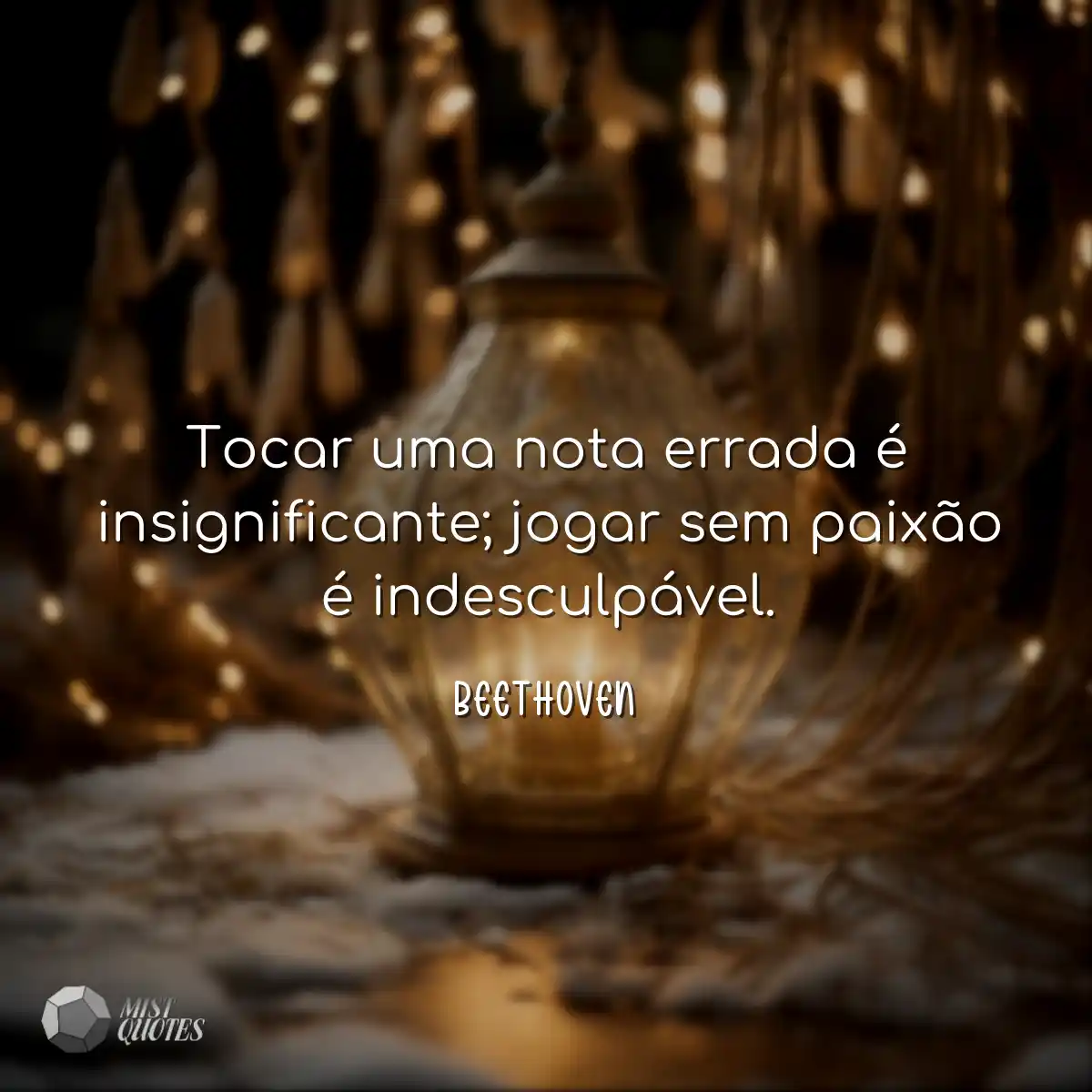 Tocar uma nota errada é insignificante; jogar sem 