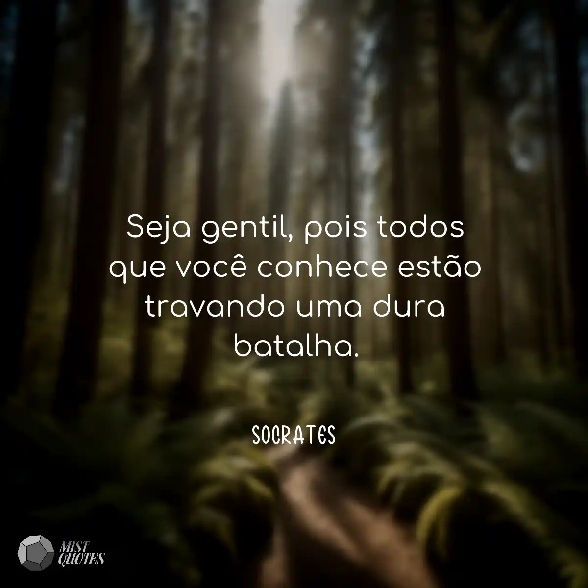 Seja gentil, pois todos que você conhec