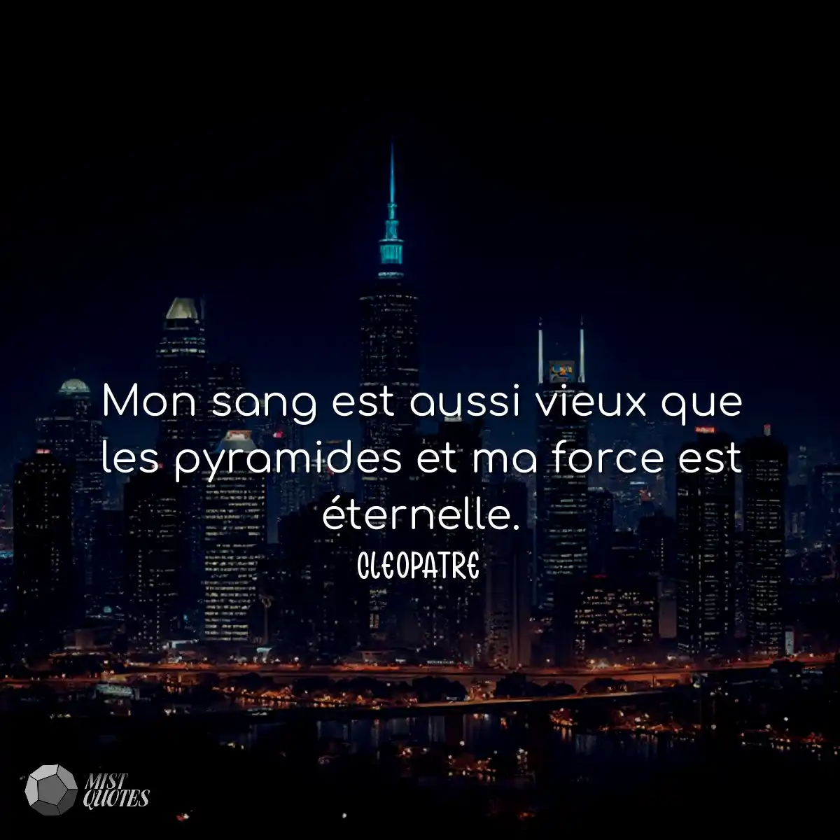Mon sang est aussi vieux que les pyramides et ma f