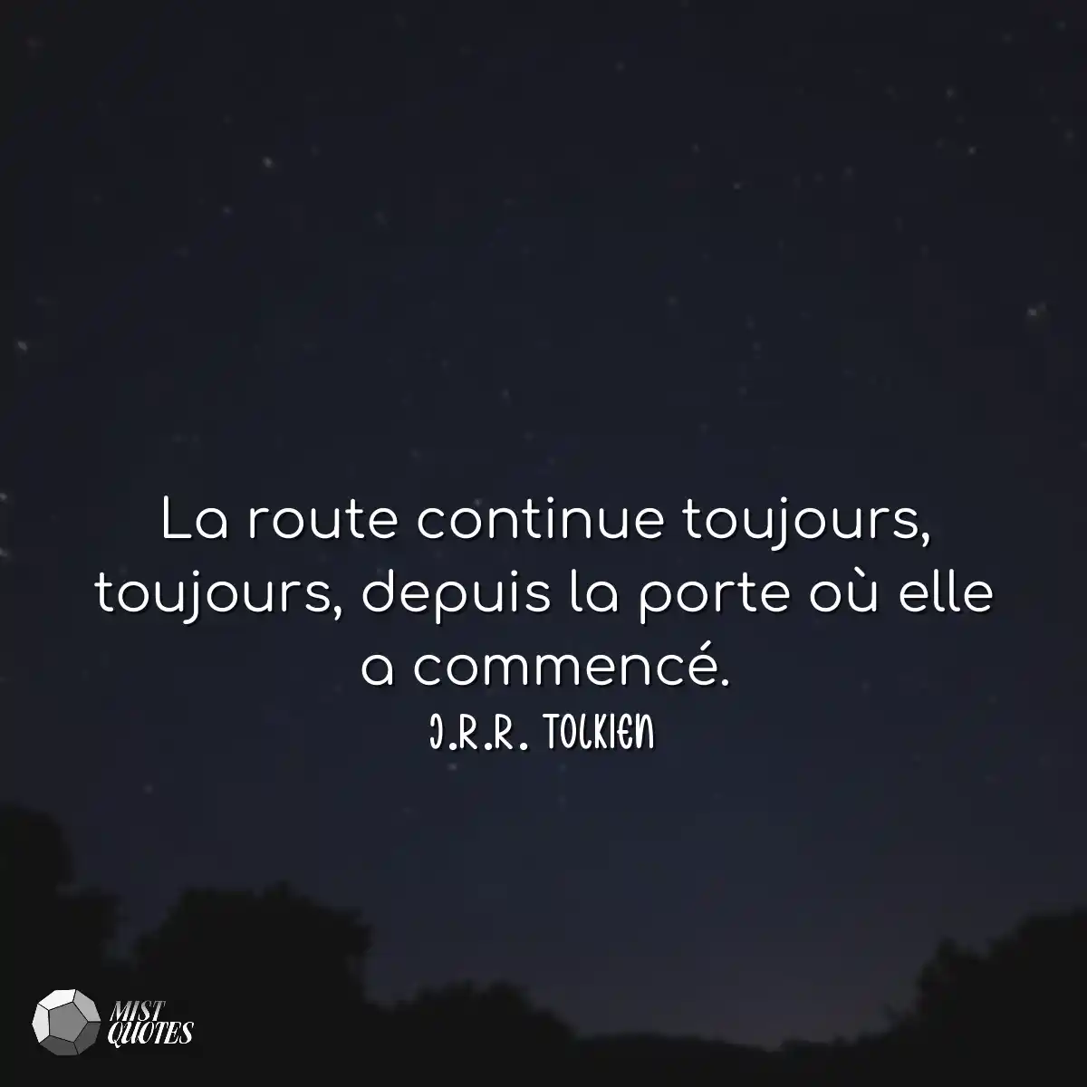 La route continue toujours, toujours, depuis la po