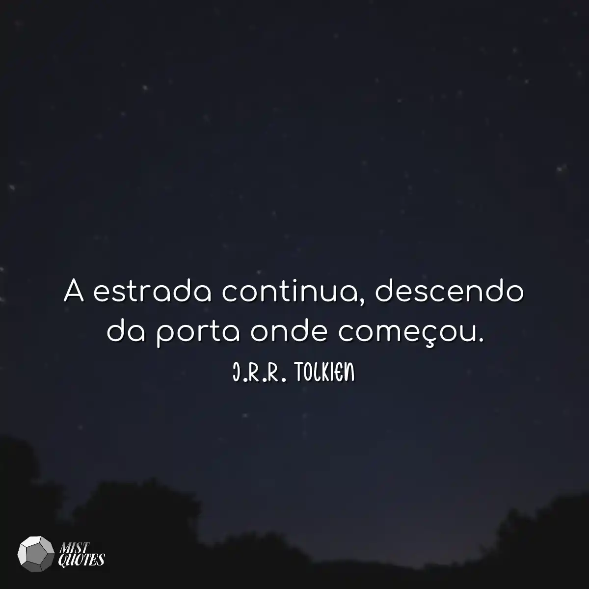 A estrada continua, descendo da porta on