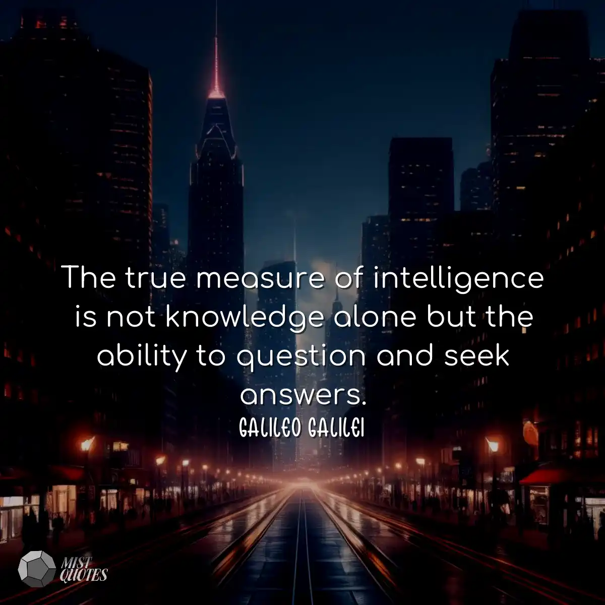 The true measure of intelligence is not 