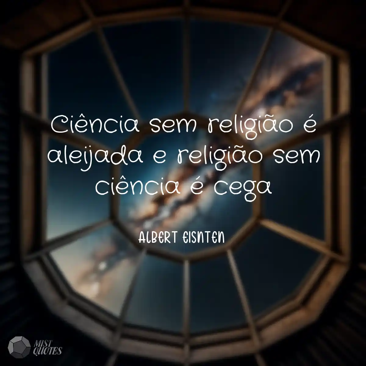 Ciência sem religião é aleijada e rel
