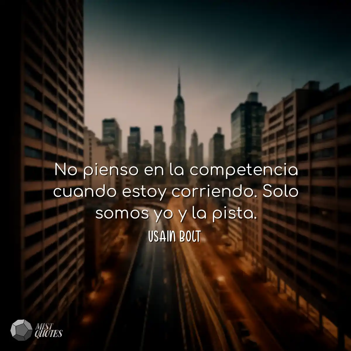 No pienso en la competencia cuando estoy