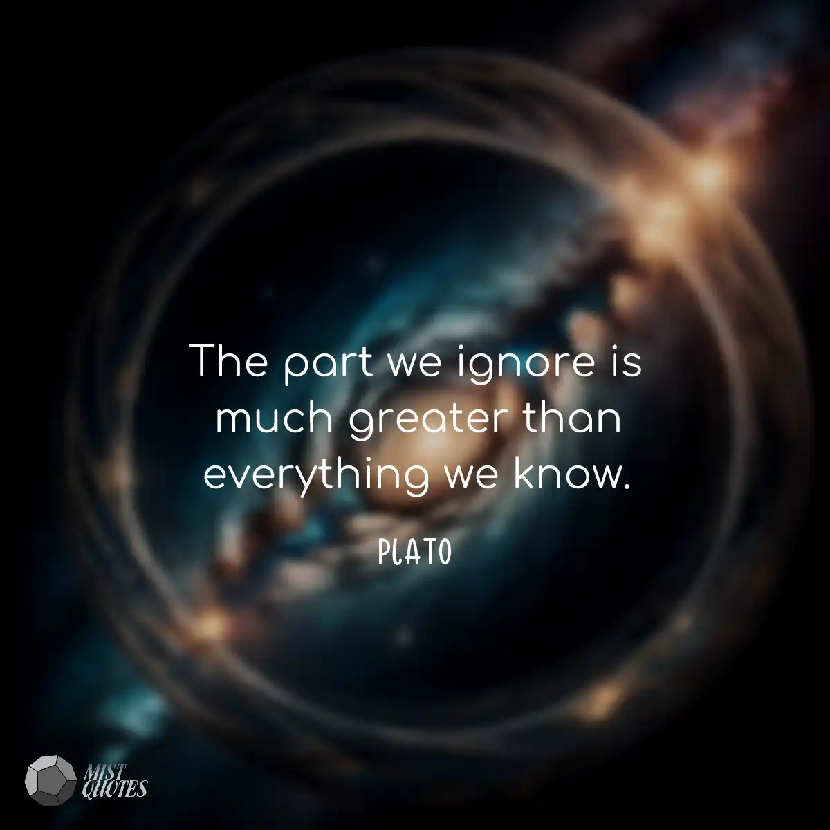 The part we ignore is much greater than everything