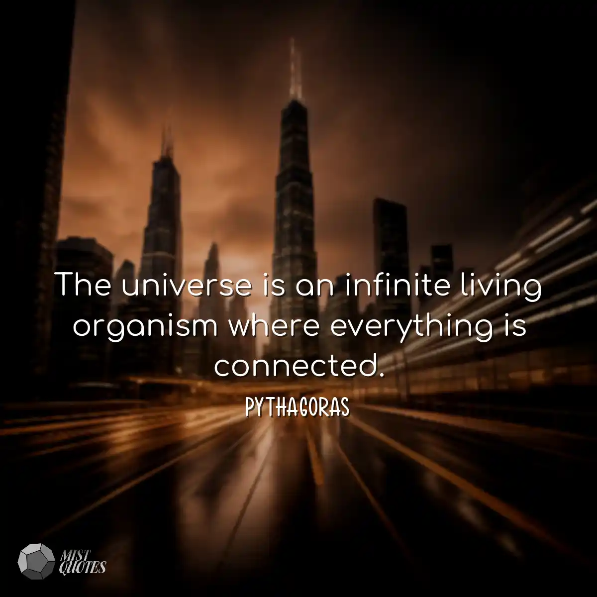 O universo é um organismo vivo infinito
