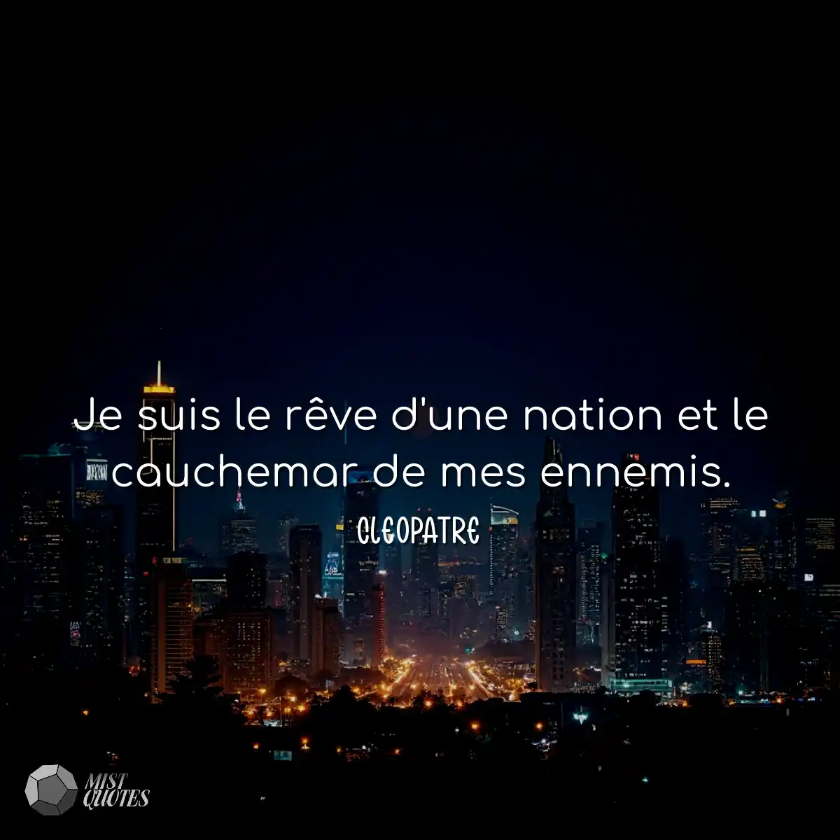 Je suis le rêve d'une nation et le cauchemar de me