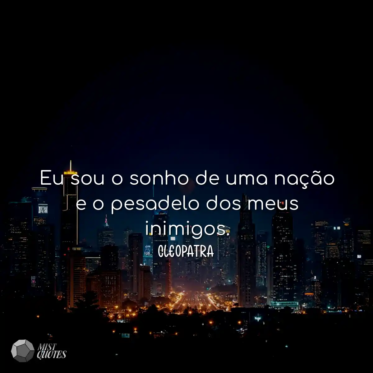 Eu sou o sonho de uma nação e o pesadelo dos meus 