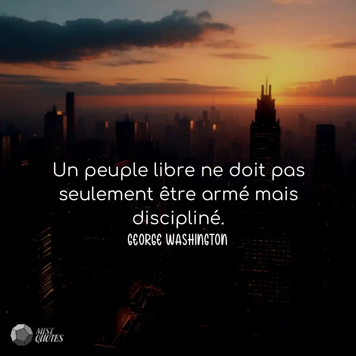 Un peuple libre ne doit pas seulement ê