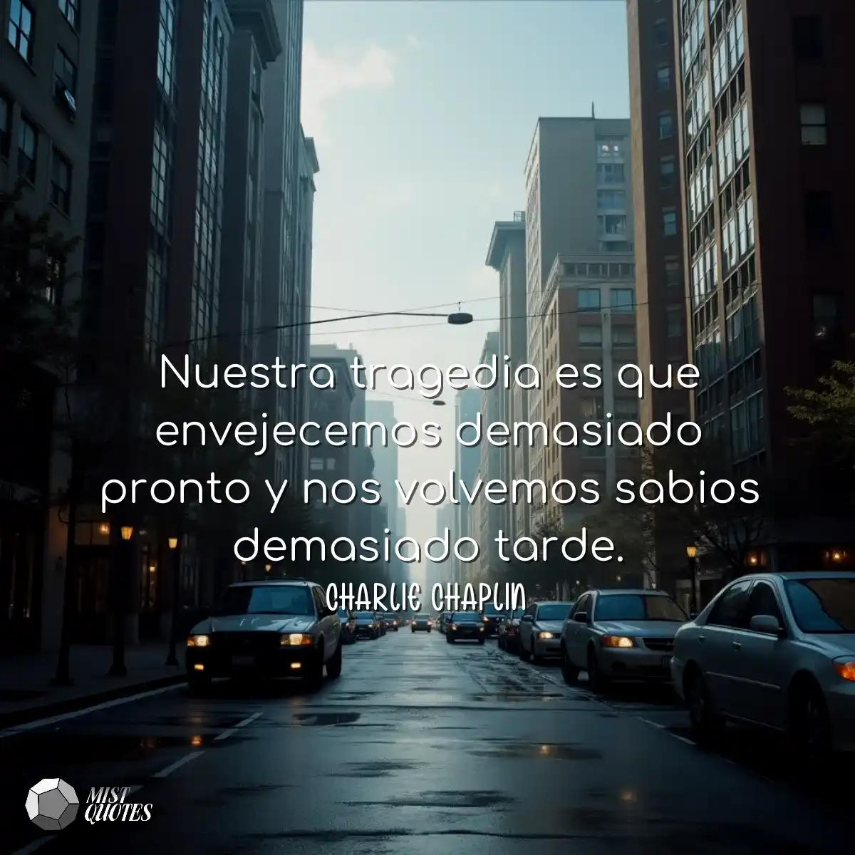 Nuestra tragedia es que envejecemos dema
