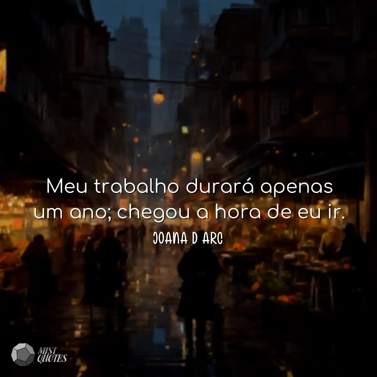 Meu trabalho durará apenas um ano; chegou a hora d