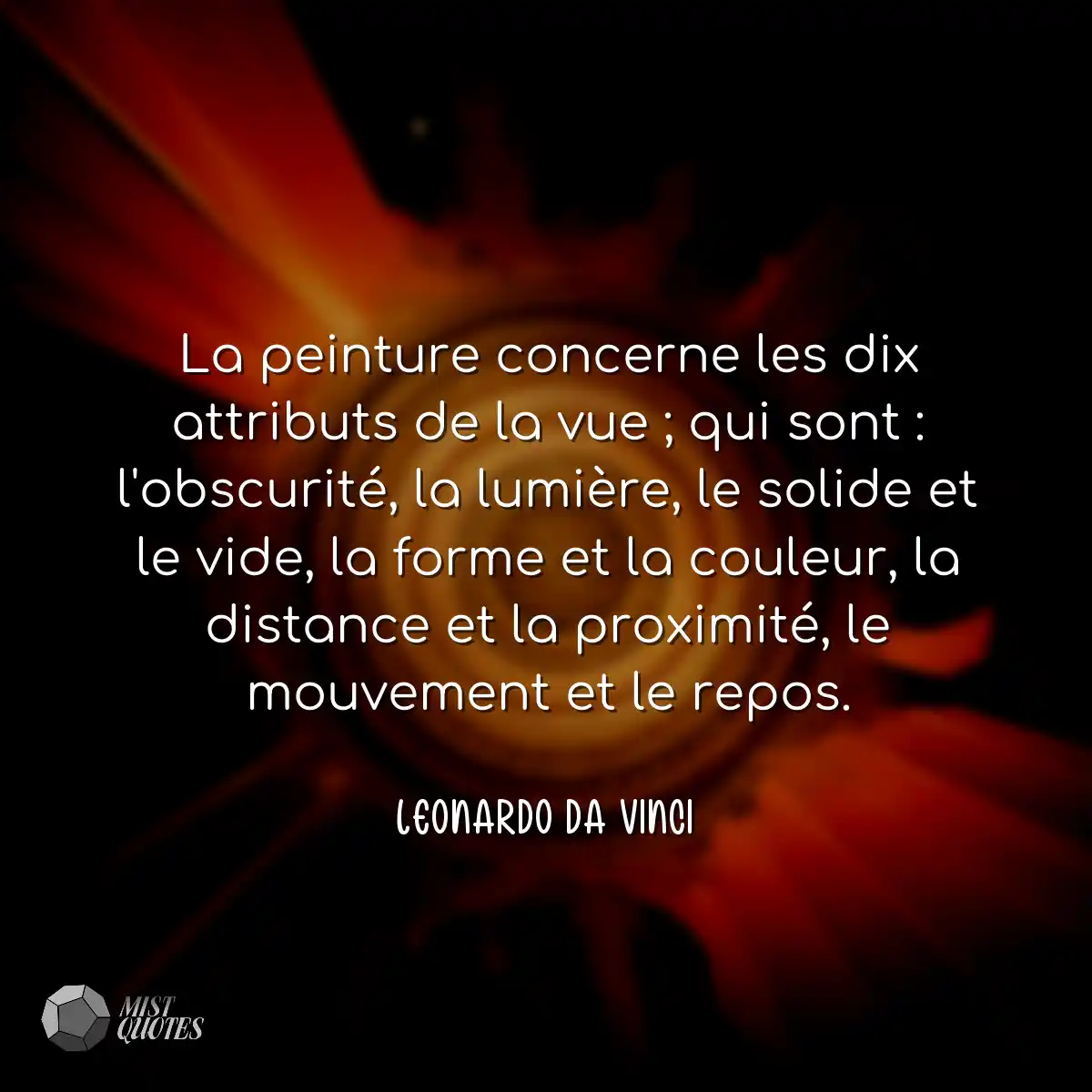 La peinture concerne les dix attributs d