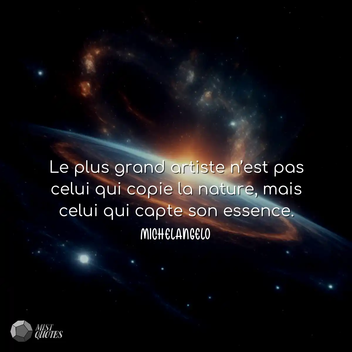 Le plus grand artiste n’est pas celui qui copie la