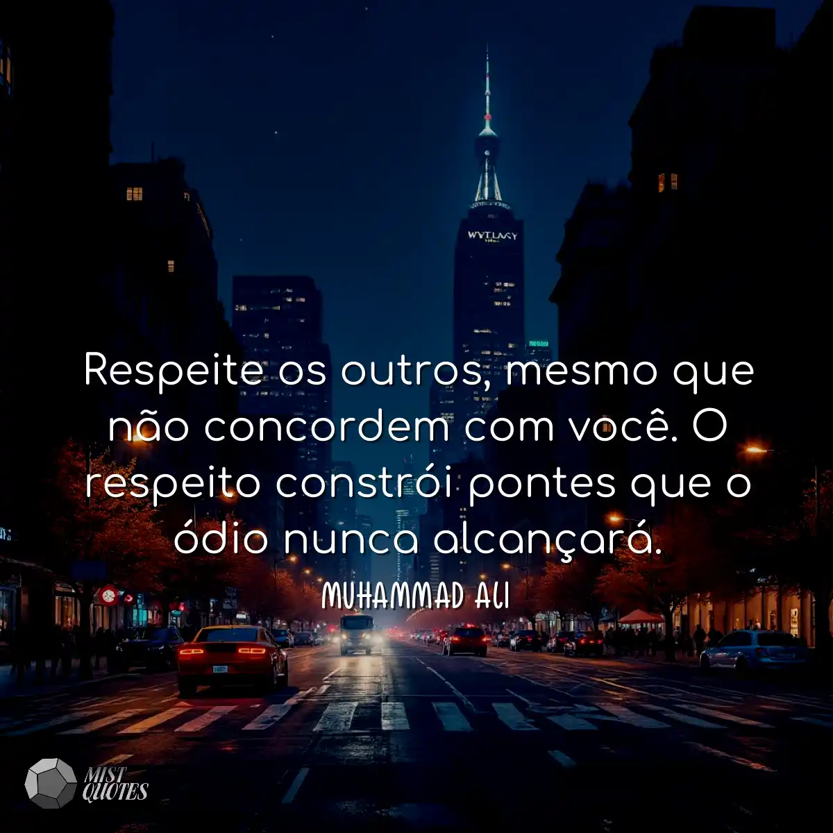 Respeite os outros, mesmo que não concordem com vo