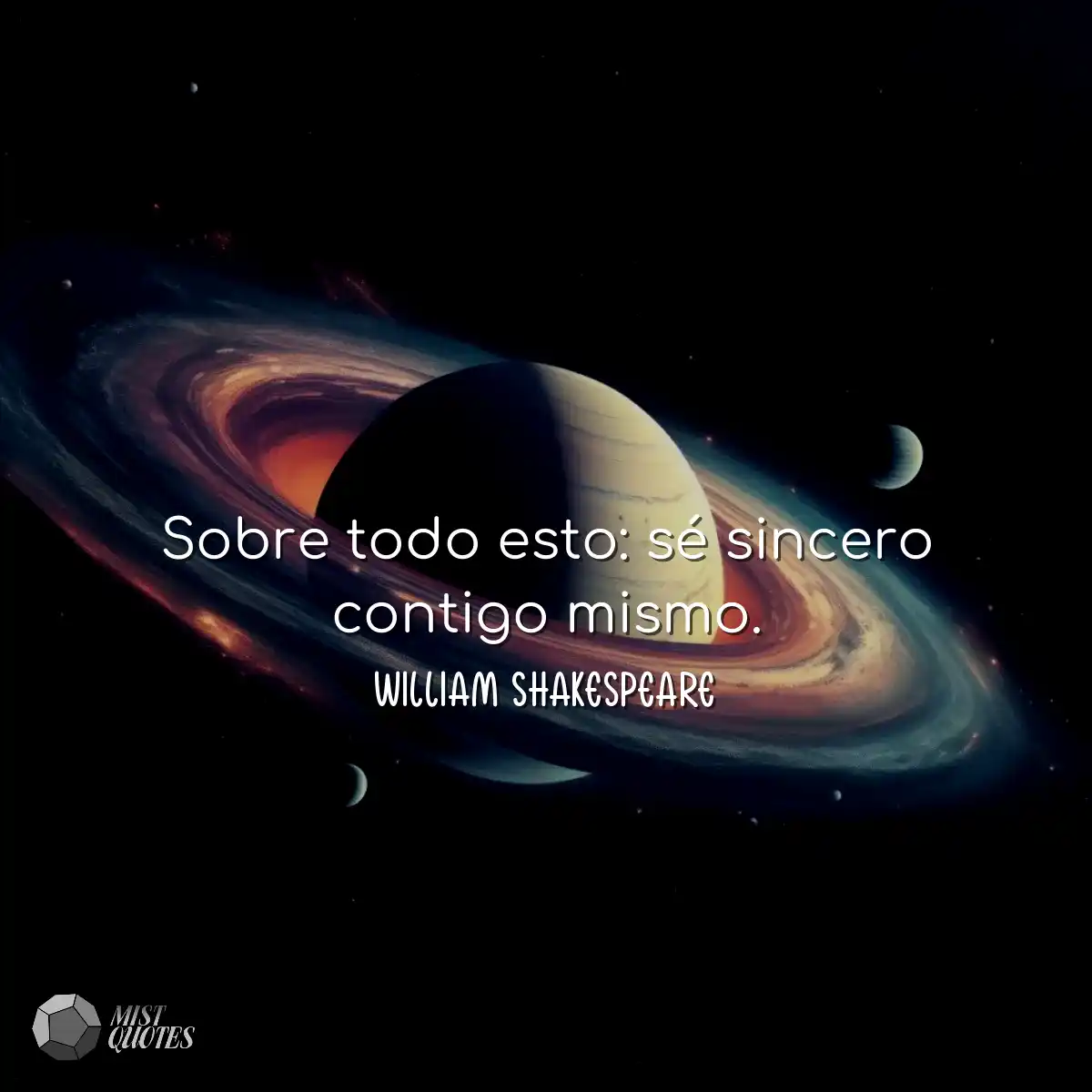 Sobre todo esto: sé sincero contigo mismo.