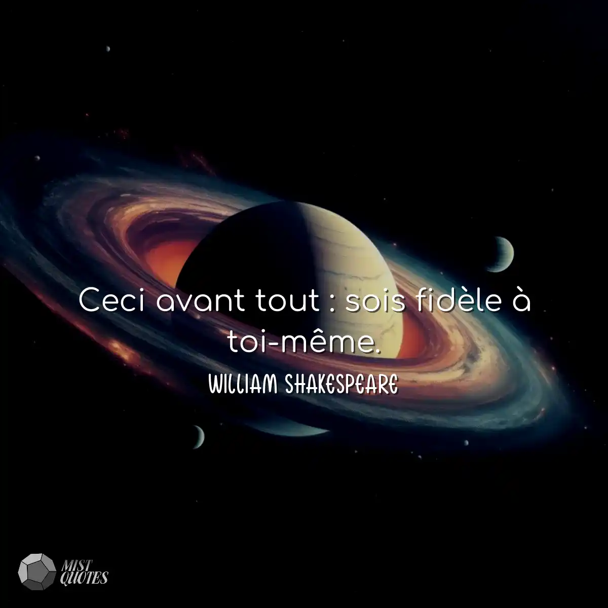 Ceci avant tout : sois fidèle à toi-m