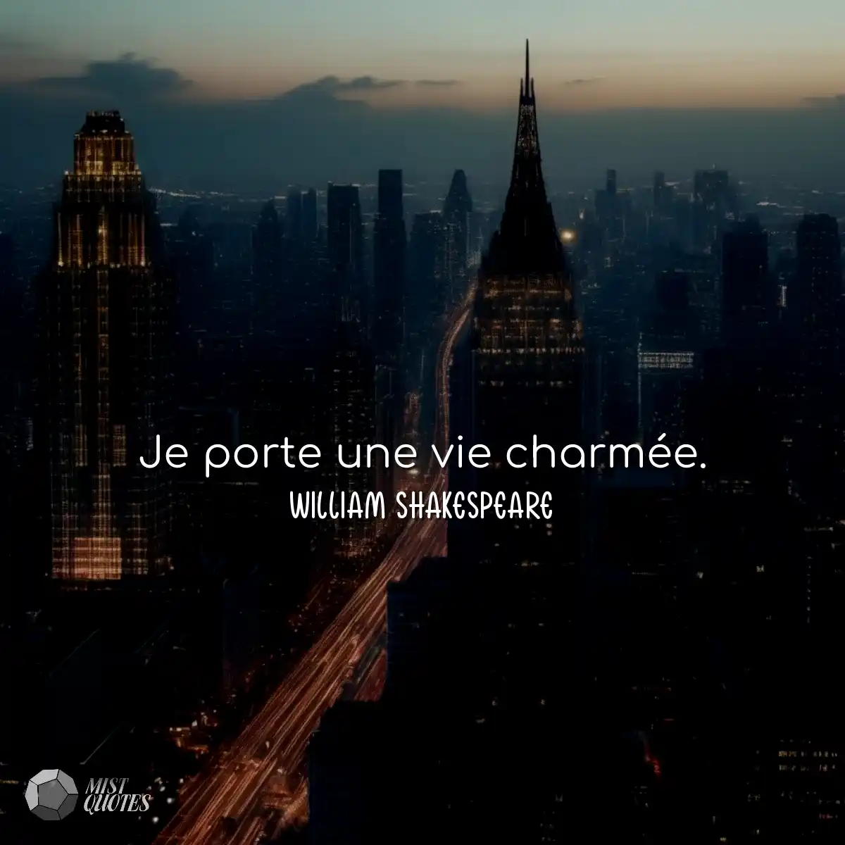 Je porte une vie charmée.