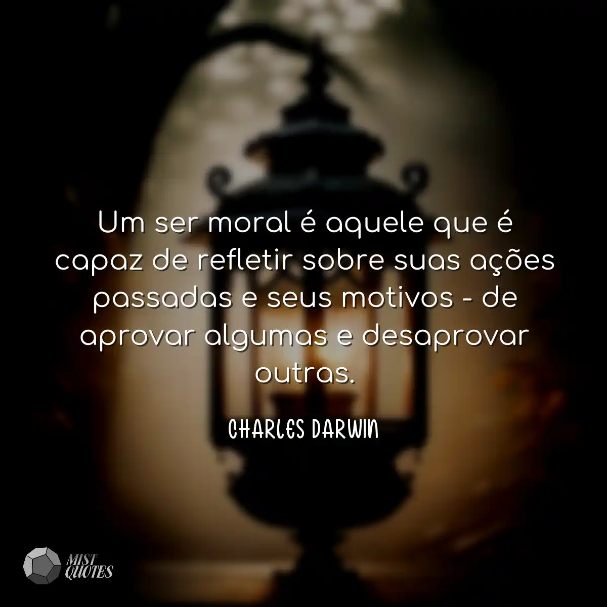 Um ser moral é aquele que é capaz de refletir sobr