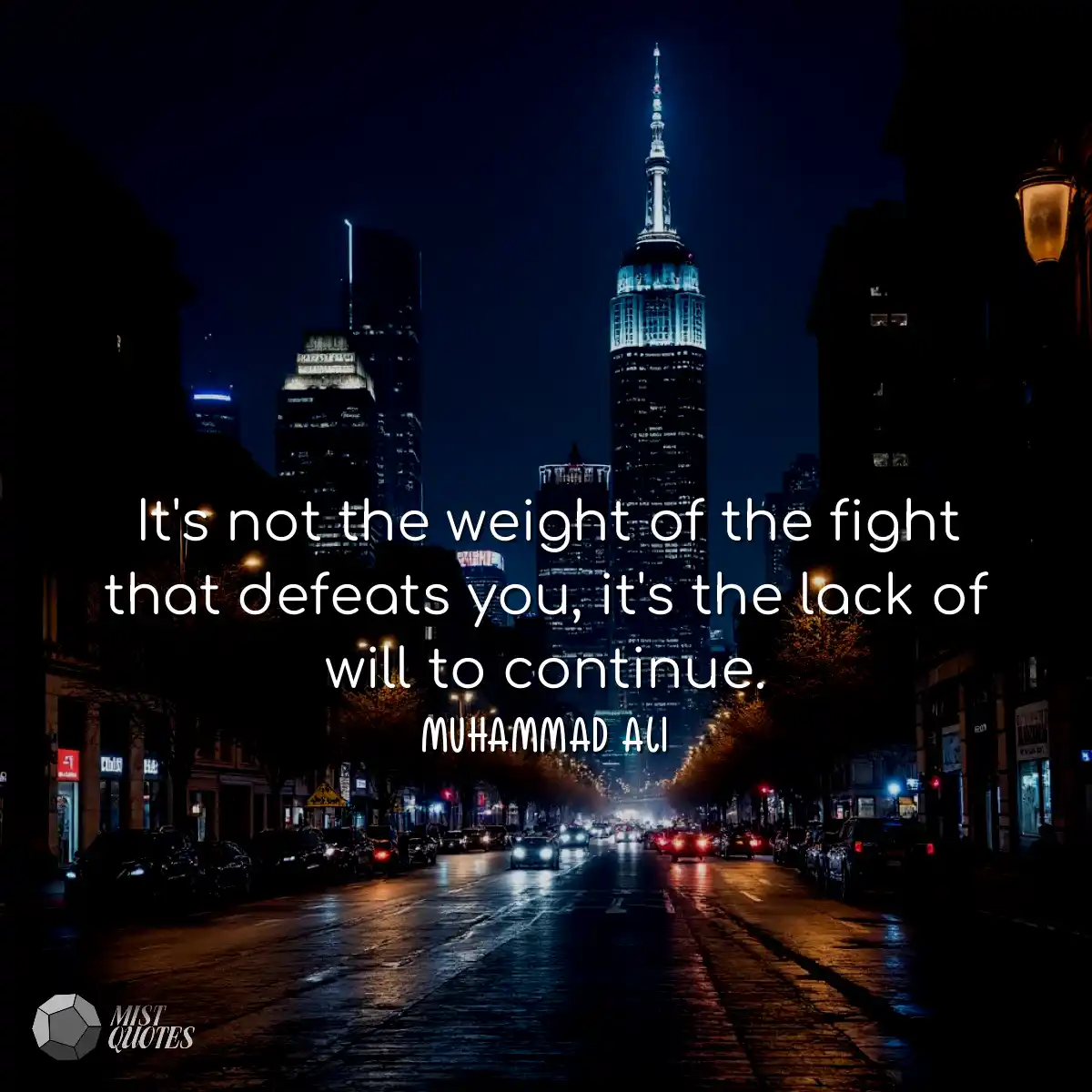 It's not the weight of the fight that de