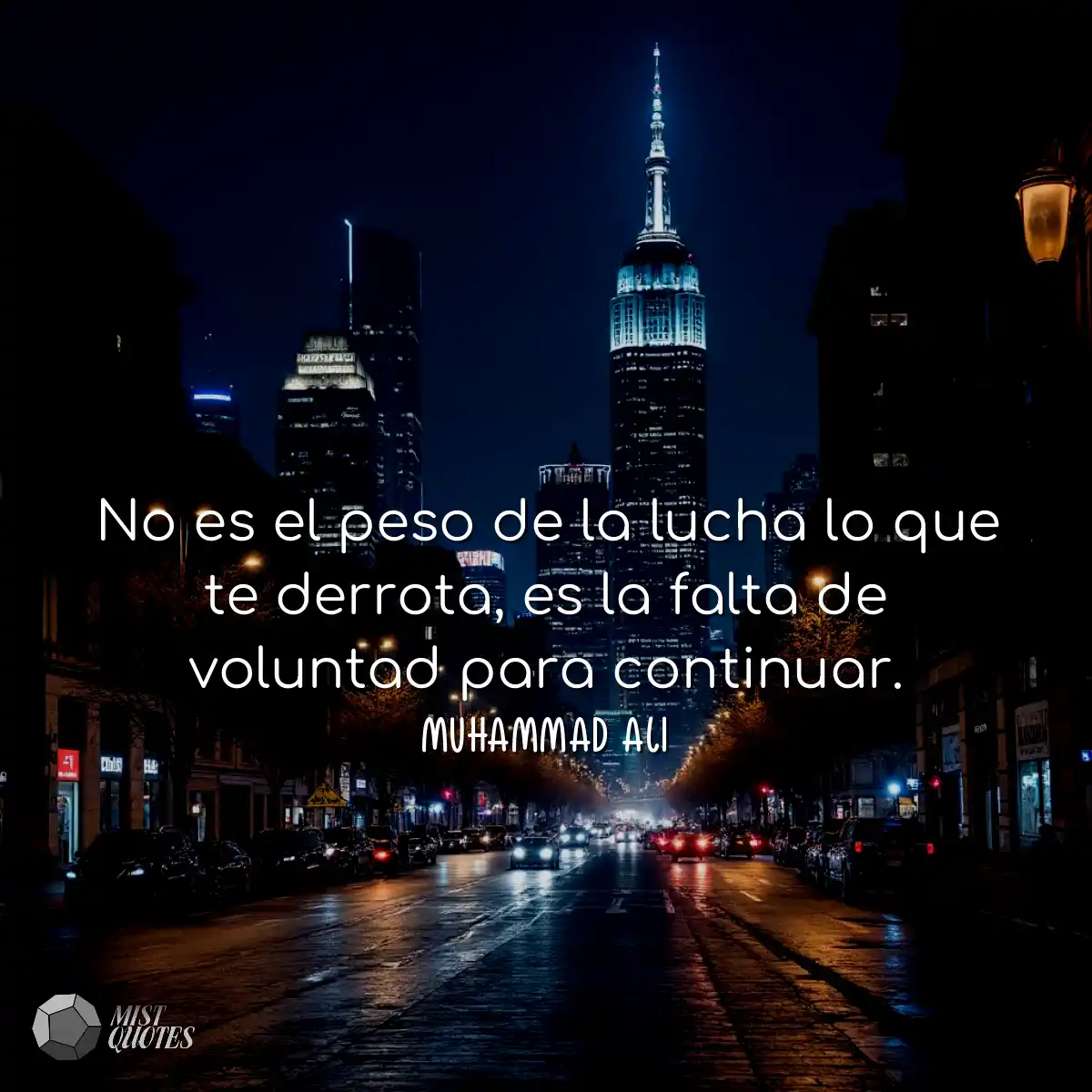 No es el peso de la lucha lo que te derr