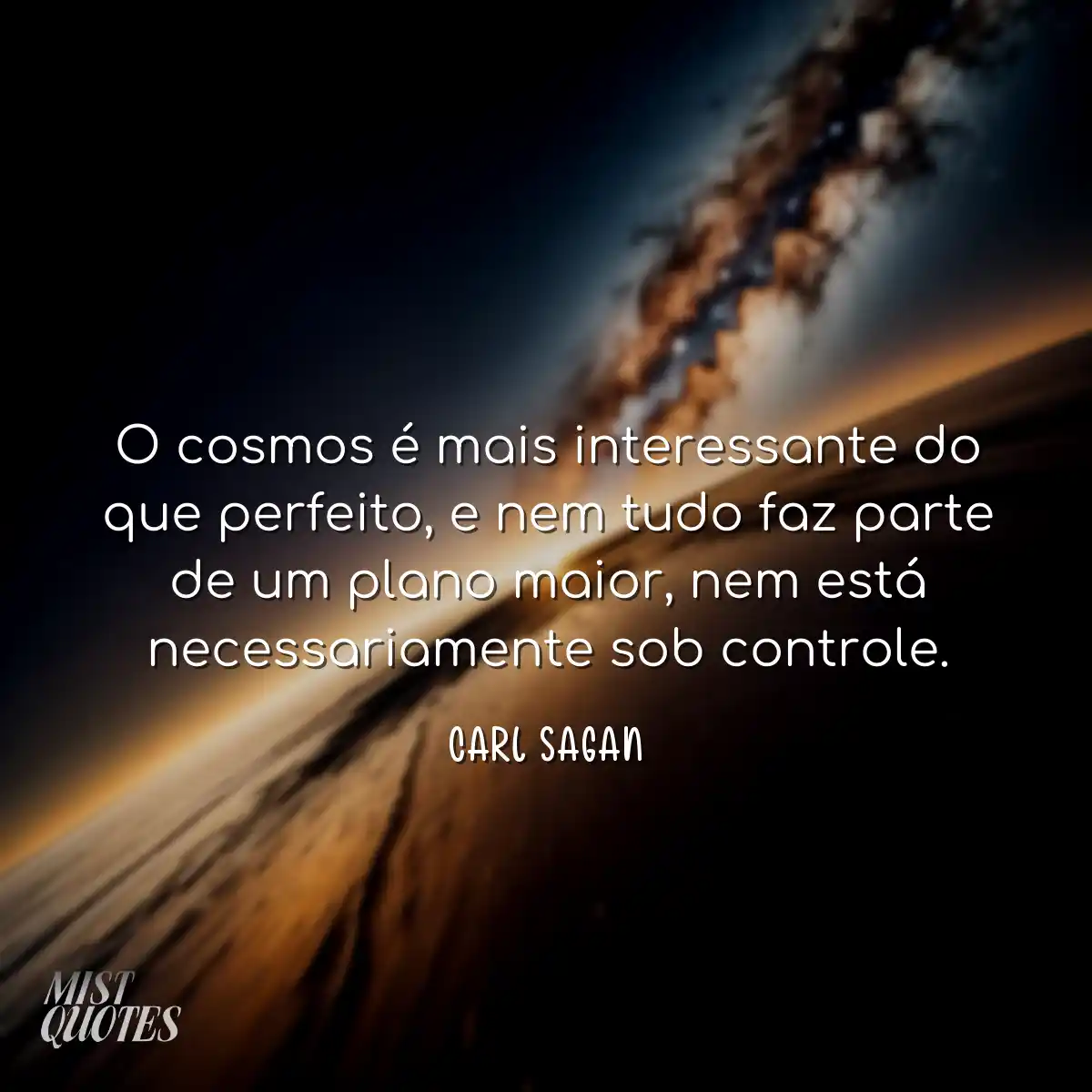 O cosmos é mais interessante do que per