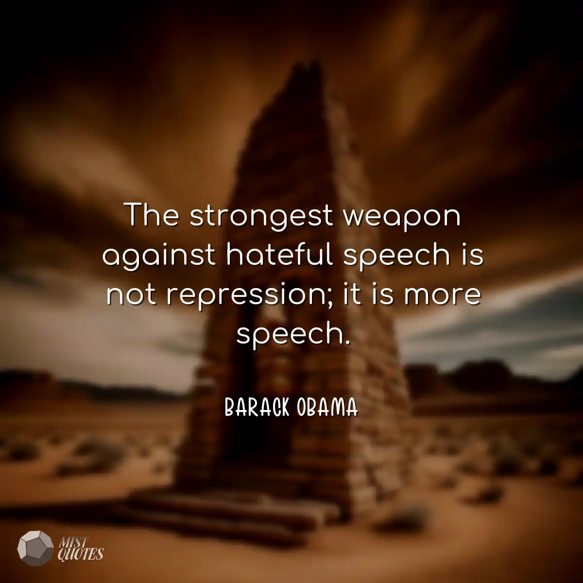 The strongest weapon against hateful spe