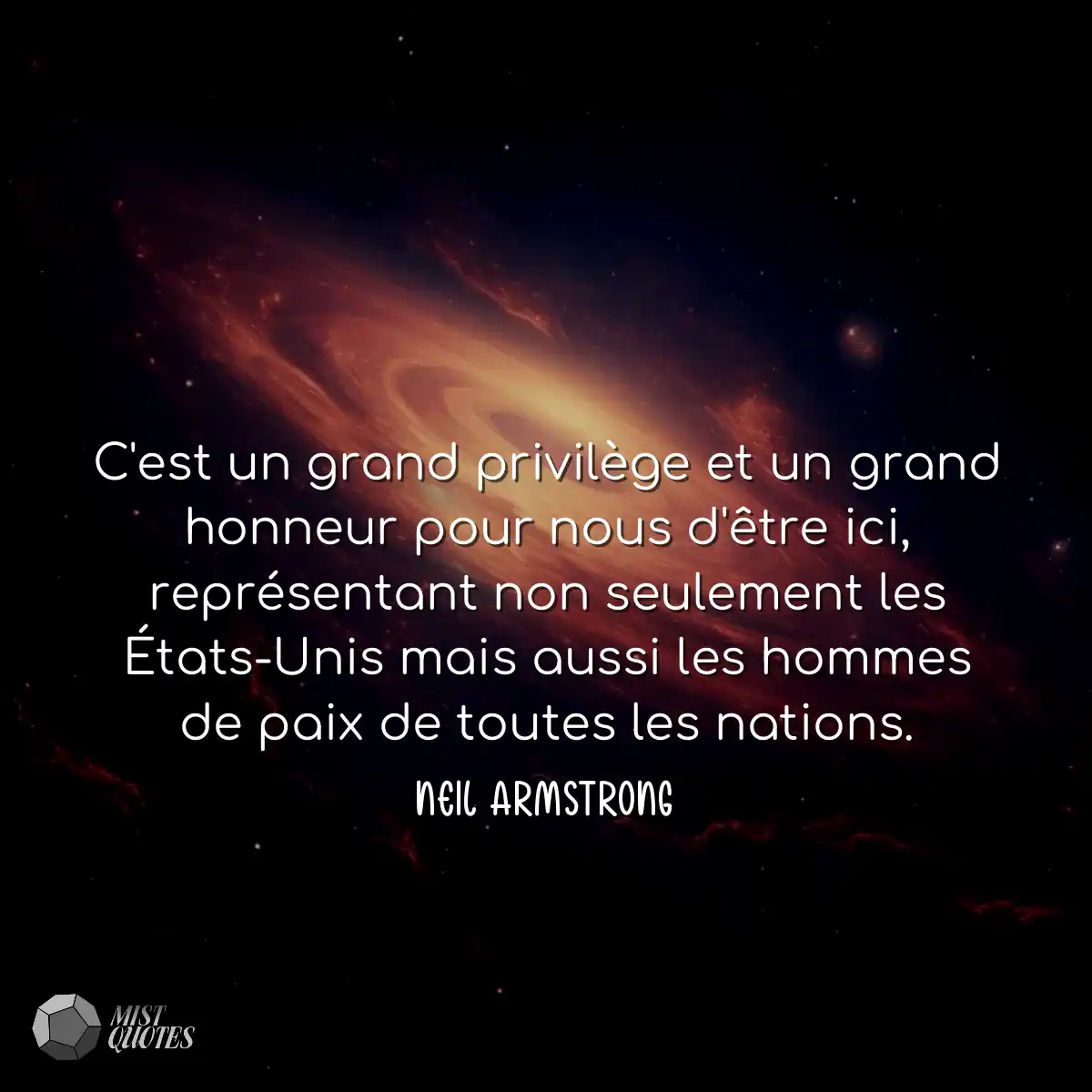C'est un grand privilège et un grand honneur pour 