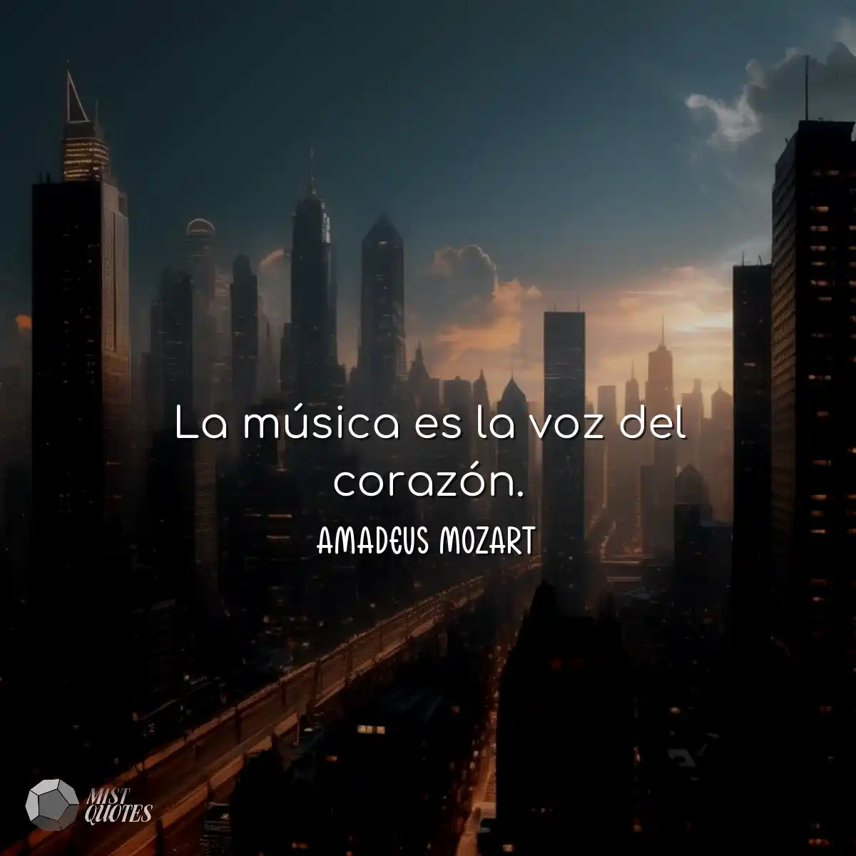 La música es la voz del corazón.