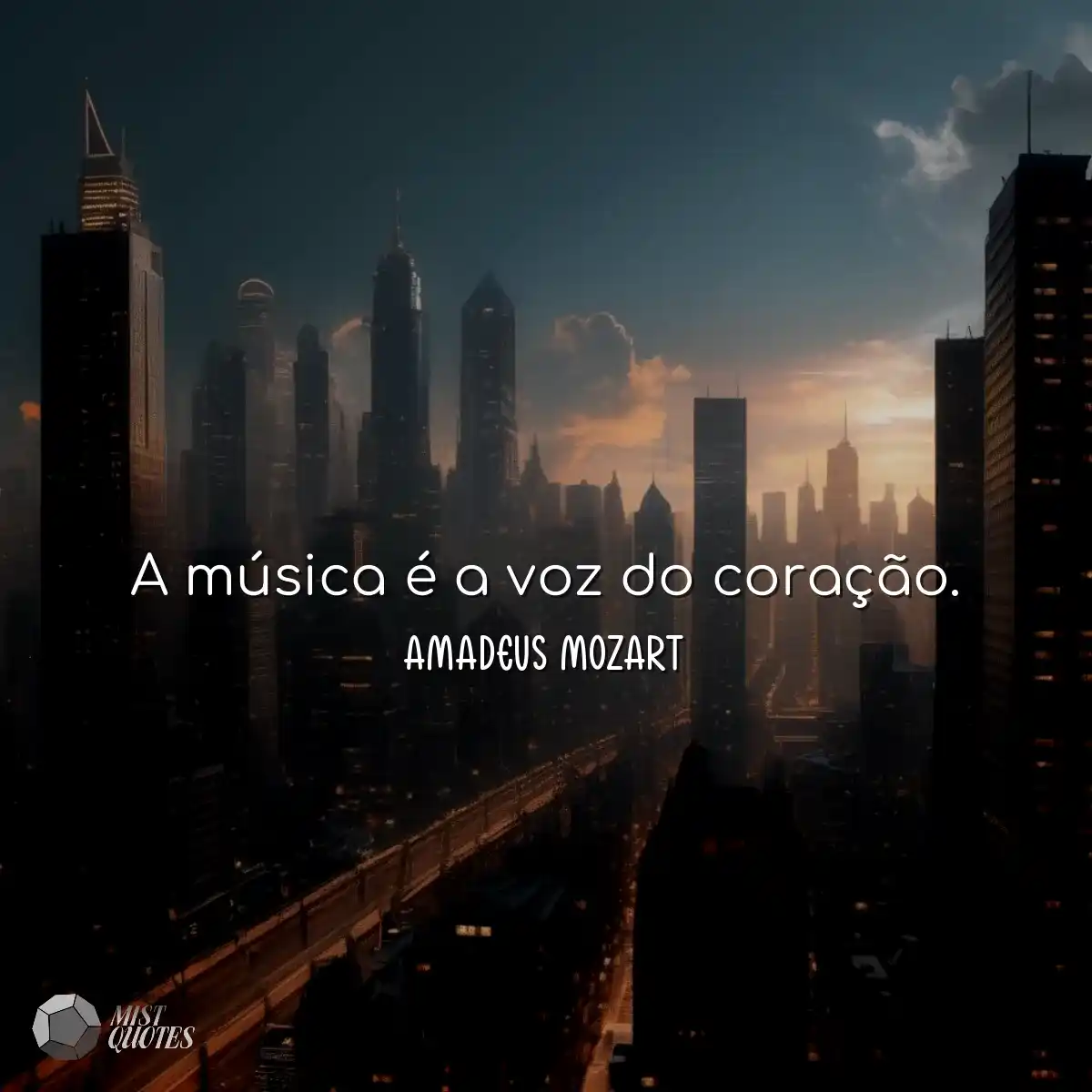 A música é a voz do coração.