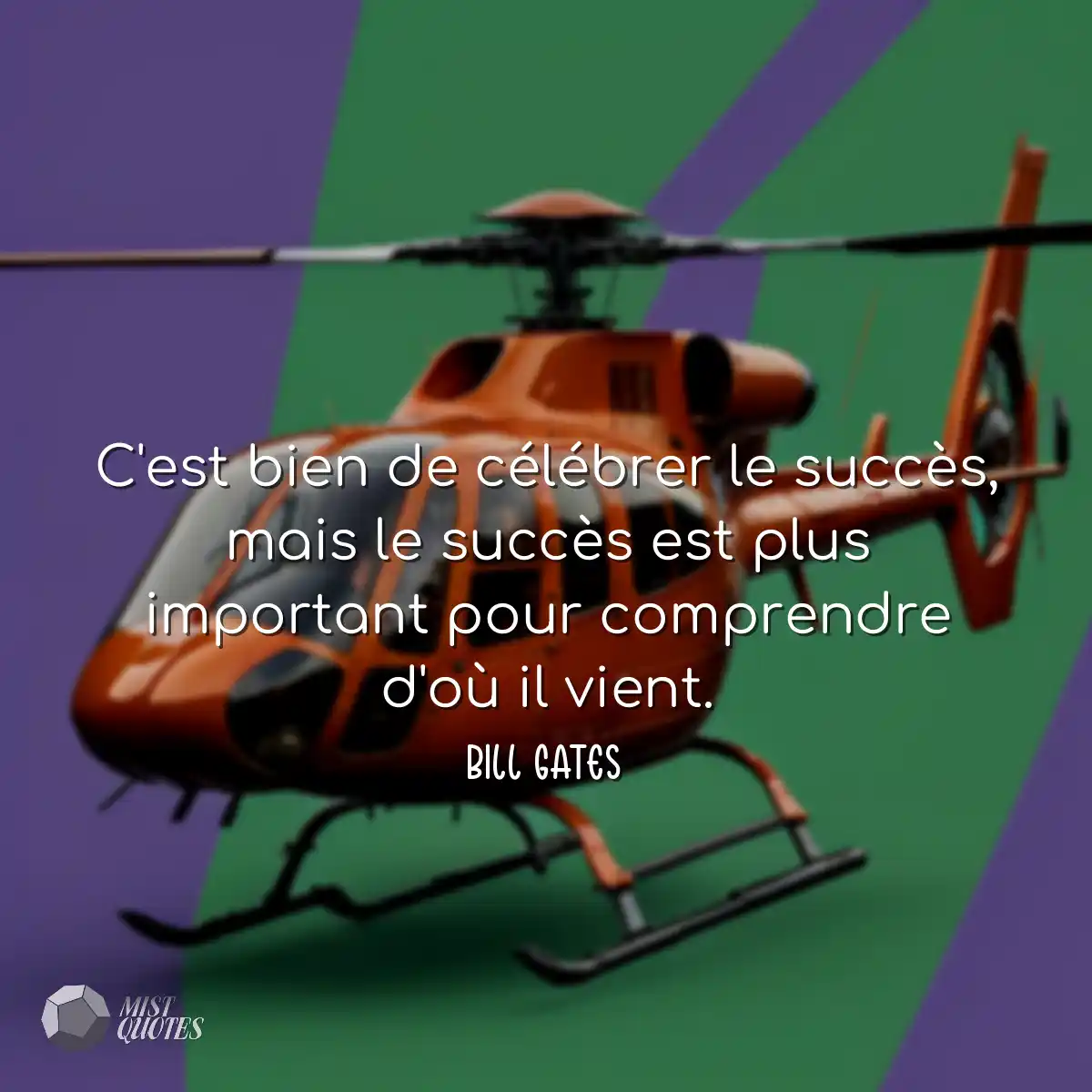 C'est bien de célébrer le succès, mais le succès e